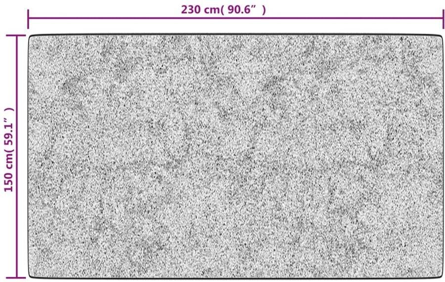 FIONERA Vloerkleed wasbaar anti-slip 150x230 cm grijs