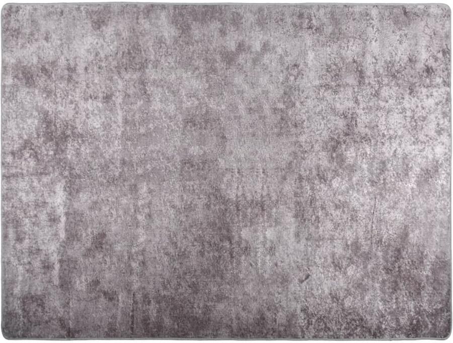 FIONERA Vloerkleed wasbaar anti-slip 400x300 cm grijs