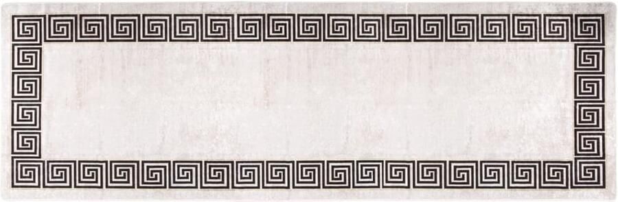 FIONERA Vloerkleed wasbaar anti-slip 80x300 cm lichtbeige