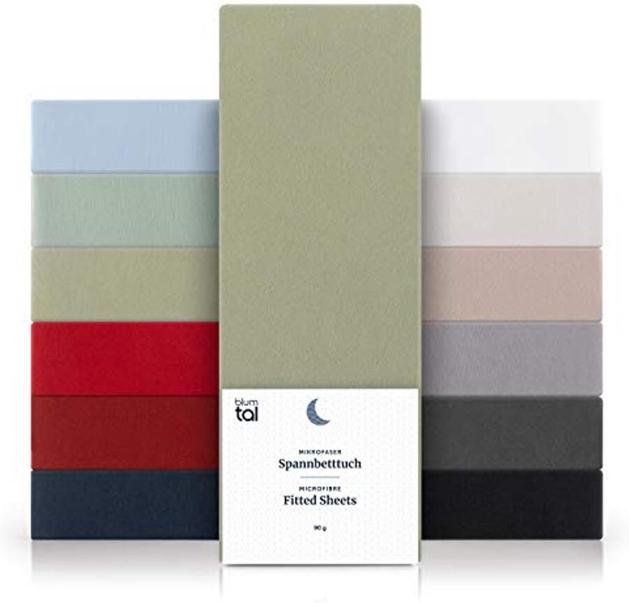 Fitted Sheet Microfiber 120x190 cm Oeko-Tex Certificaat Geschikt voor Matras Hoogte tot 25 cm Licht Olijfgroen
