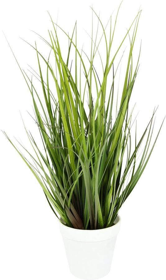 Flair Flower Kunstgras Struik in Pot Kunstplant Decoratief Gras Kunstgras Plant Siergras Graspluim Struik Decoratie Grassen Lente Bank Gras Riet Bruiloft Decoratie Decoratieve Plant Groen 43x20x20cm - Foto 4