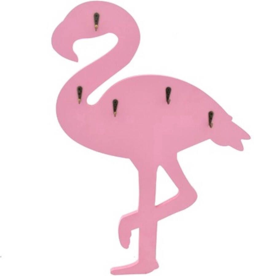 Flamingo Kinderkapstok Kapstok Kinderen Babykamer decoratie Kapstok Baby Roze 5 Haakjes