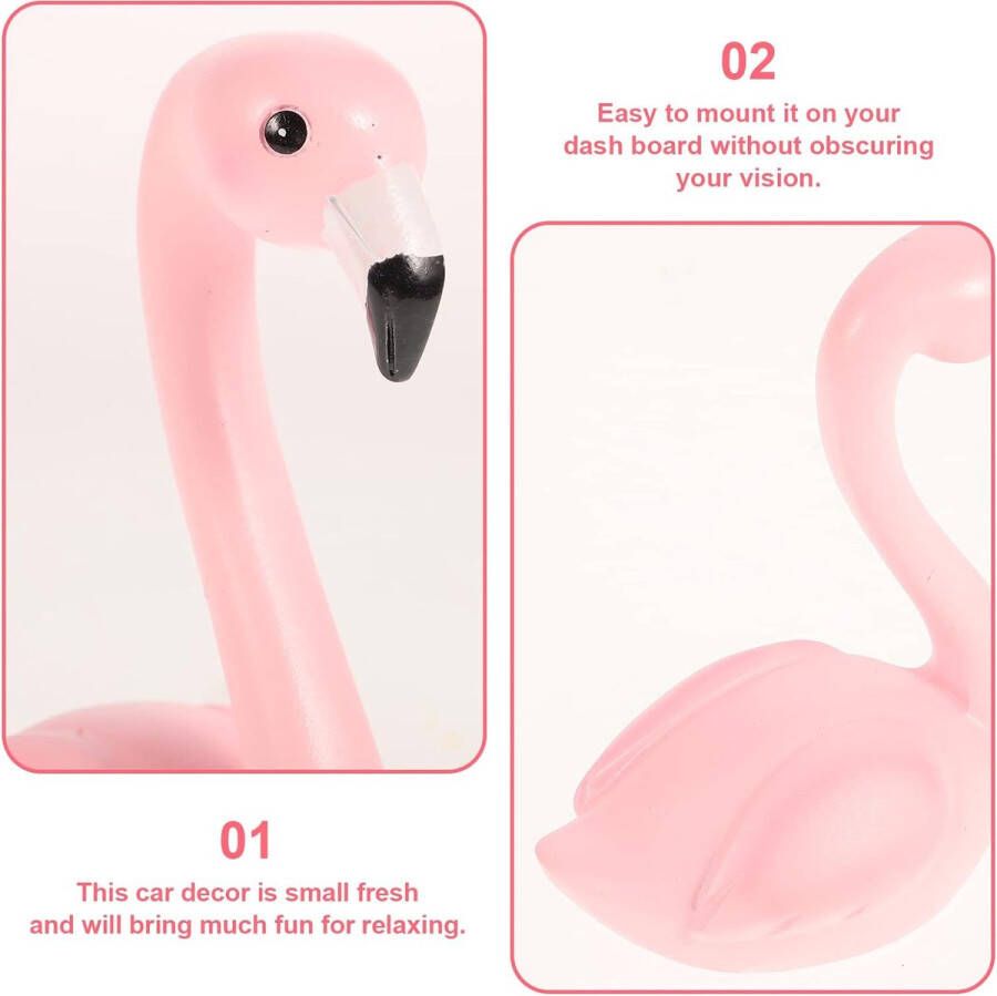Flamingo ornamenten decoratiefiguur sculptuur voor auto bureau tuin balkon bruiloft decoratie roze