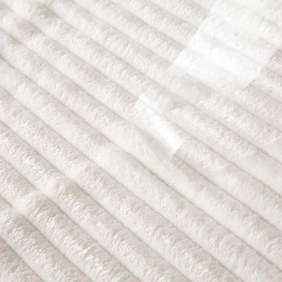 Flanel Fleece Kerst Gooi Dekens Zacht Warm Comfortabel Plait Sofa Corduroy Pluizige Deken Bed Kussen Slaapkamer Bank Reizen Kinderen Slaapkamer Accessoires 50 x 60 Inch Beige