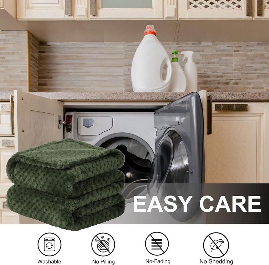 Flanellen deken voor bank zacht warm pluizig lichtgewicht 150x200 cm