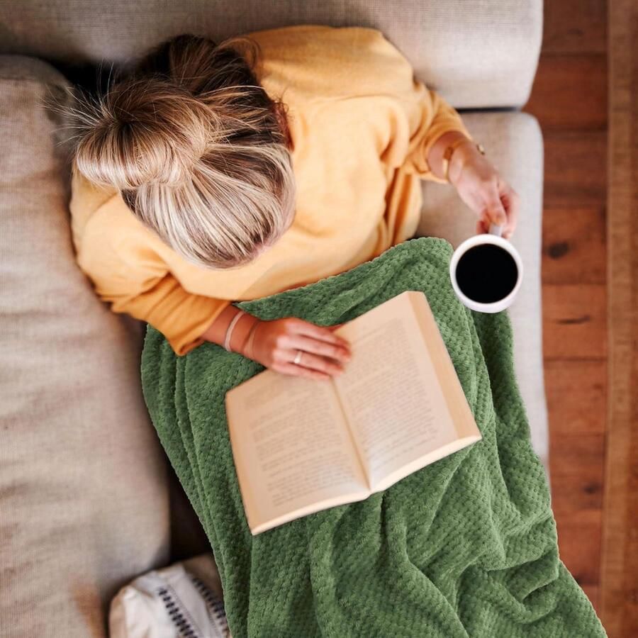 Flanellen deken zachte en warme pluche deken voor bank lichtgewicht en pluizig