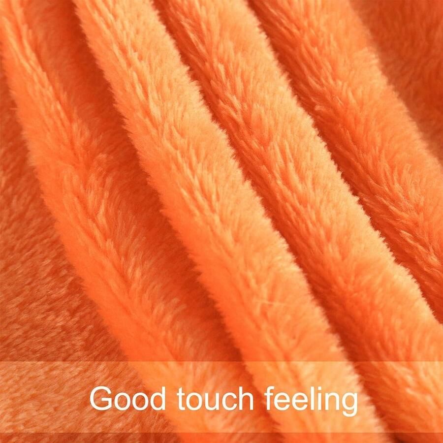 Flanellen fleece deken in zacht lichtgewicht pluche microvezel voor bed of bank Luxueuze woondeken met warme plaid uitstraling