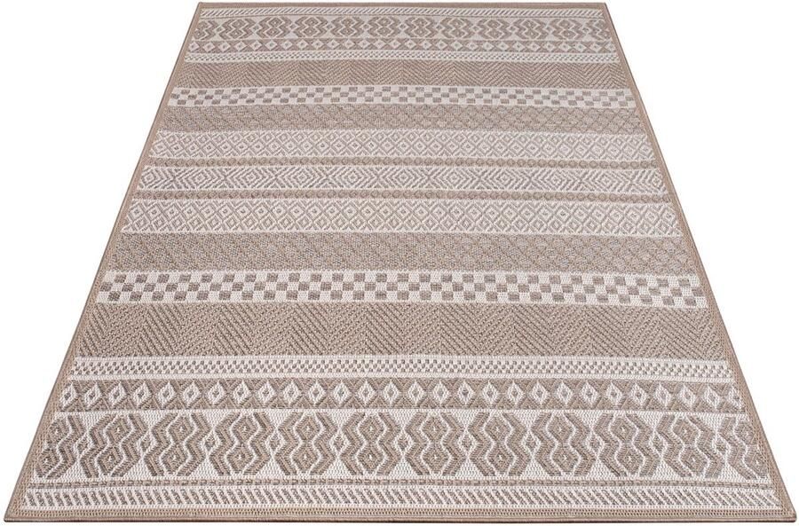 Flatweave Rug Scandinavische stijl Geometrisch patroon binnen en buiten zacht en duurzaam gemakkelijk schoon te maken