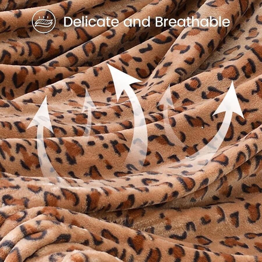 Fleece deken nieuwe luipaardprint deken pluizige lichtgewicht superzachte microvezel flanellen dekens voor bank bed bank luxe warm en gezellig voor alle seizoenen 127 cm x 152 cm