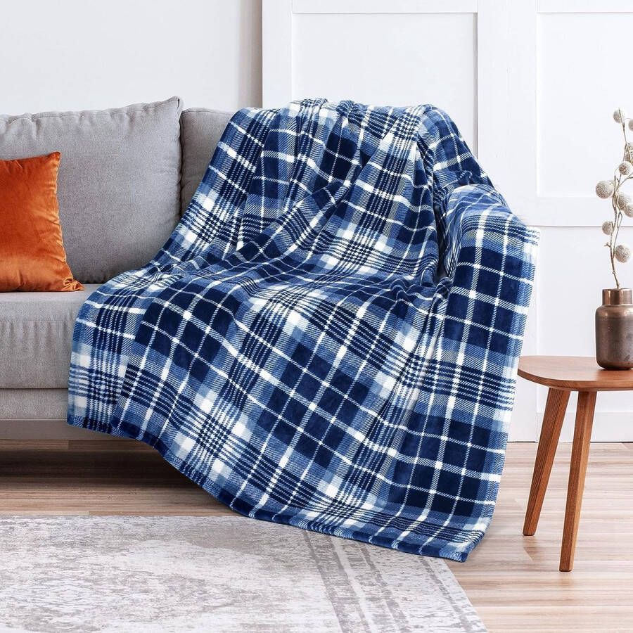 Fleece deken voor de bank lichte zachte gezellige all-seasons lounge-deken woonkamer-decoratieve deken