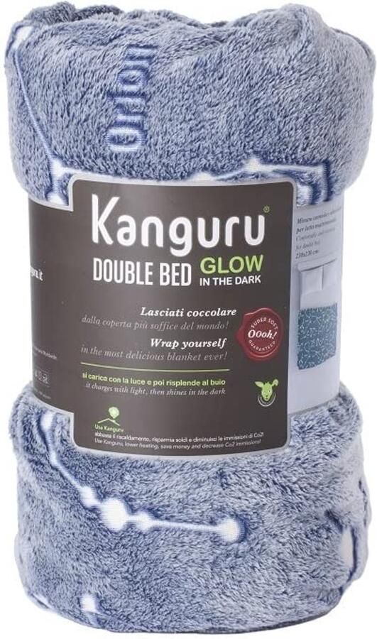 Fleece Deken voor Tweepersoonsbed met Glow in the Dark Sterren