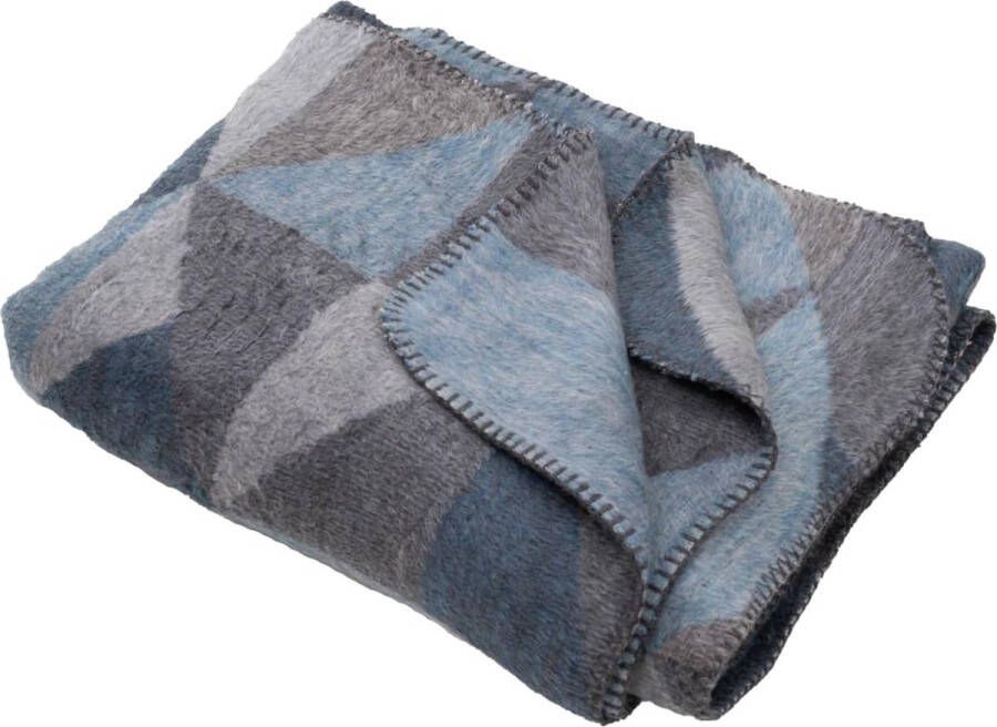 Fleece deken werpdeken voor bank of bed werpgrootte zachte pluche pluizige gezellige werpdekens voor reizen kamperen picknicken strand buiten 51 67 (130x170 cm) blauw grijs