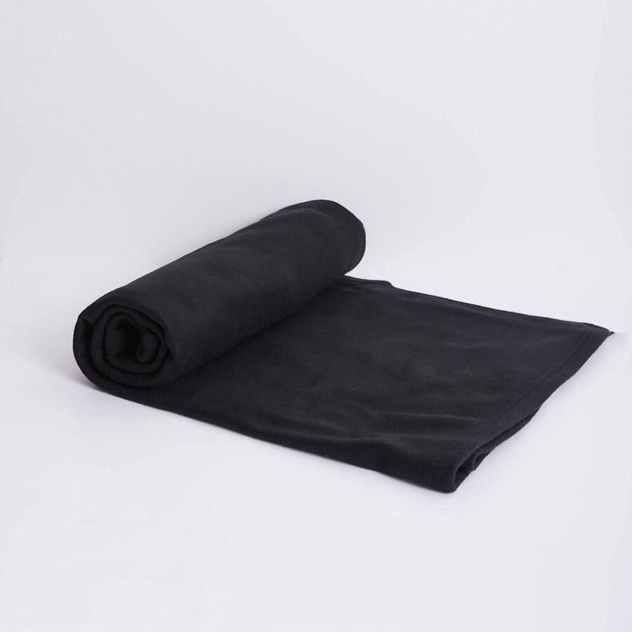 Fleece deken zwart bank outdoor deken 120 x 150 cm