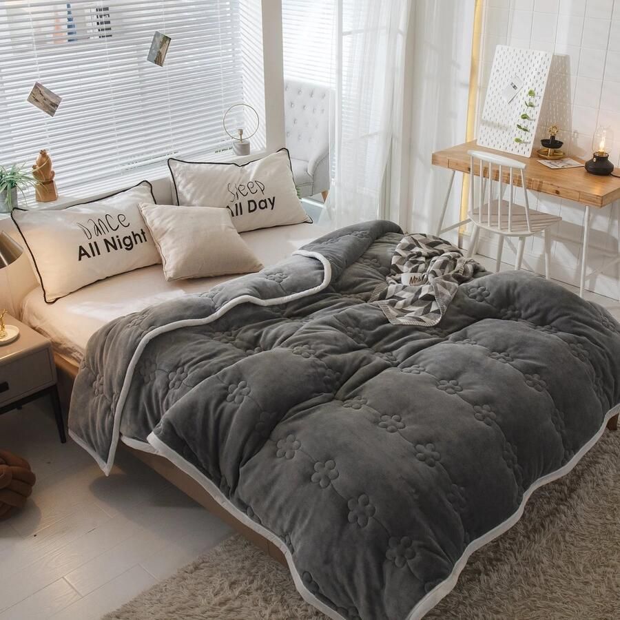 RoyaLuxe Fleece Dekens Dekbed Dekentje Voor Op De Bank Coral Fleece Deken - Foto 2