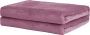 Fleece plaid super zacht donzig flanellen fleece deken warm en egale kleur voor bed en sofa (roze 125x150cm) - Thumbnail 1