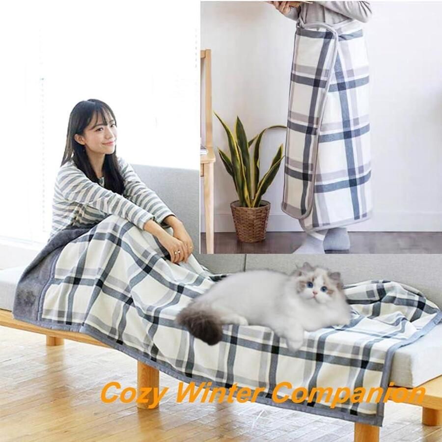 Fleece sjaal deken poncho's voor vrouwen oversized plaid zachte ronde deken pluche mouwloze.wrap omslagcape met knopen voor bed bureau kantoor