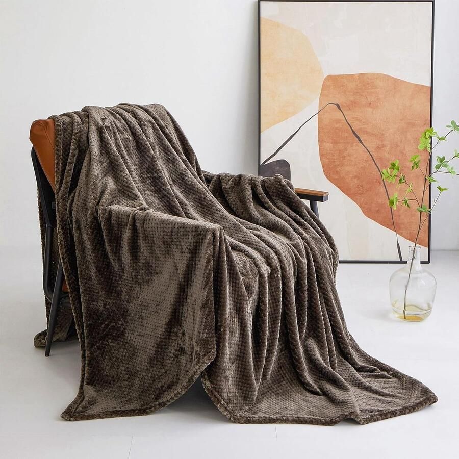 Fleecedeken 150 x 200 cm donkerblauw zacht en warm sprei voor tweepersoonsbed en bank flanel omkeerbaar dubbelzijdig