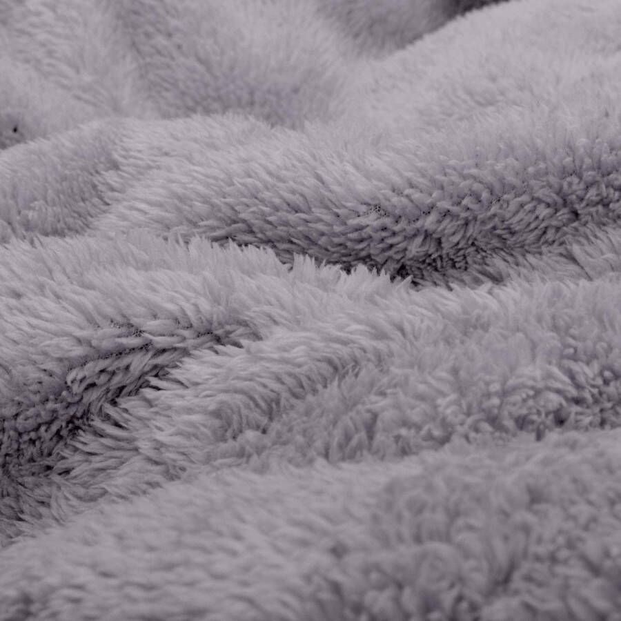 Fleecedeken Speciale Editie Deken Luxe Sherpa Warm Fleece gooien TV-Deken voor bank Knuffeldeken 127 x 178cm Violet grijs