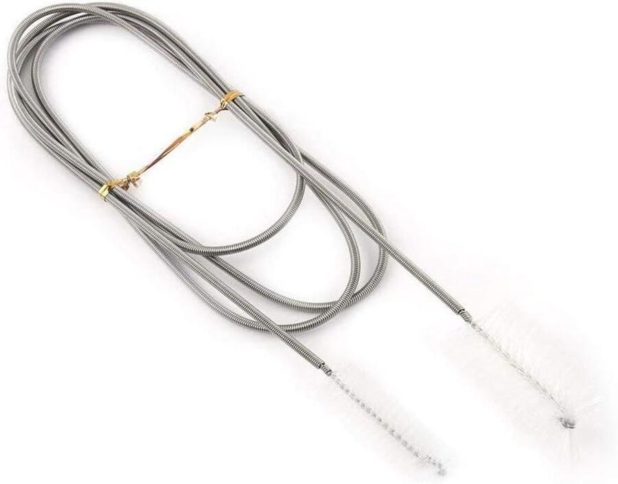 Flexibele dubbele buis reinigingsborstel voor aquarium 3 kleuren (transparant)