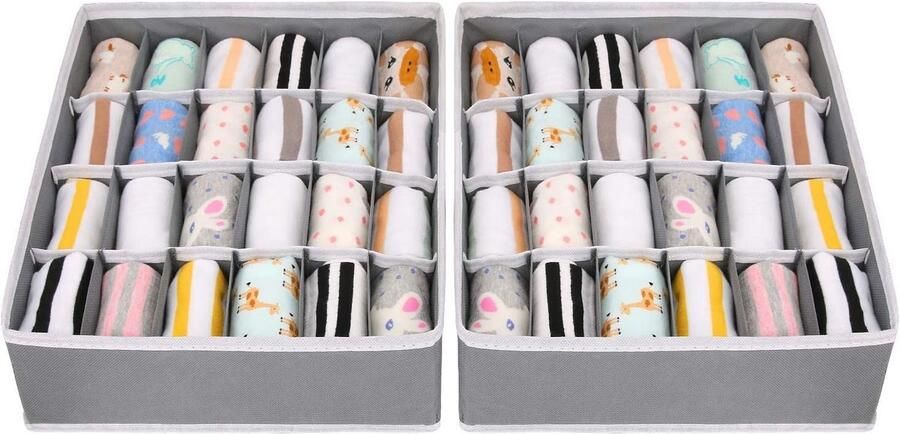 Ibenzoa Multifunctionele Textielopbergingsoplossing met 2 Verdeelwanden Opvouwbaar en Ruim