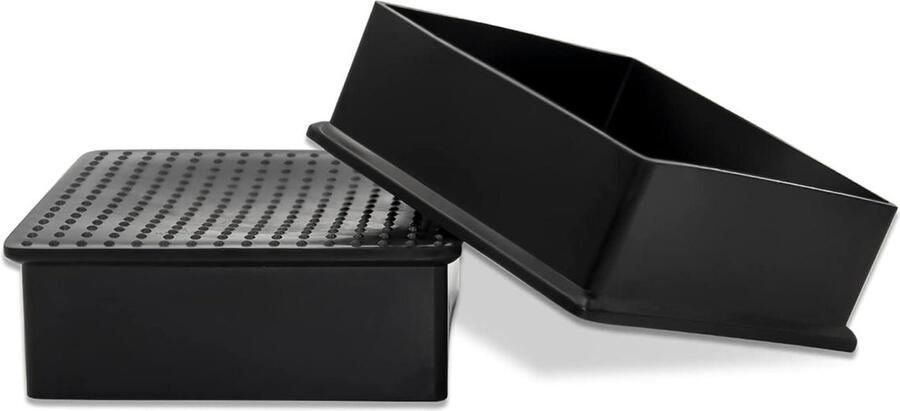 Flexibele PVC Vloerbeschermers Stoel Beenkappen Meubeltafelhoezen Vierkante Metalen Eindtips 4 Stuks Zwart 100 x 100 mm 4 inch x 4 inch