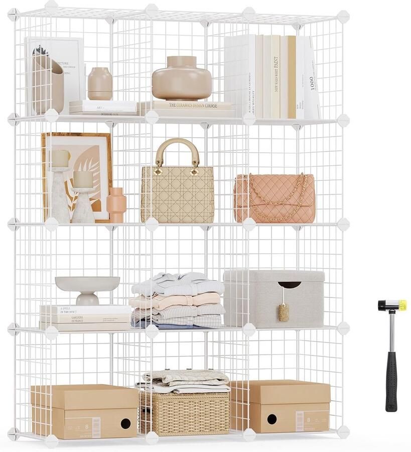 Flexibele vakwerkplank 12 compartimenten robuust en creatief