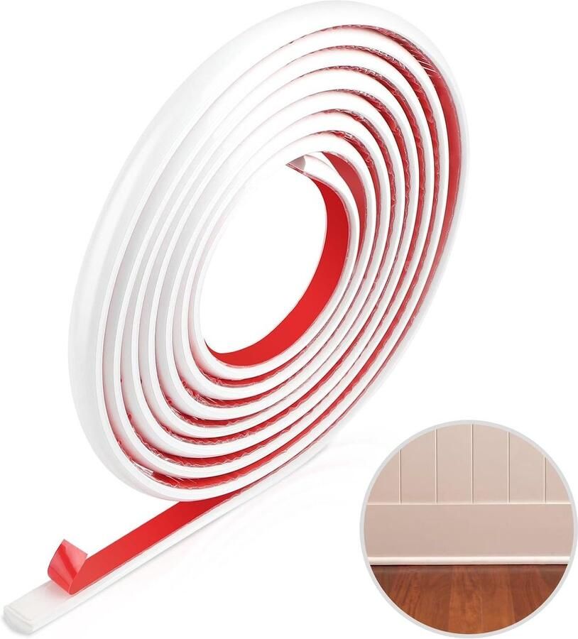 Flexibele zelfklevende sierlijst kader plafondlijst voor doe-het-zelvers lijsten voor fotolijsten kasten decoratie (wit) 3 meter