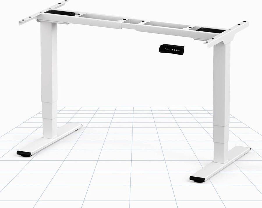 FLEXISPOT EC5W Standing Desk In Hoogte Verstelbaar Bureau Elektrische Staande Bureau 3-traps 2-motor met Smart Keyboard Laadvermogen 100 kg(Wit)