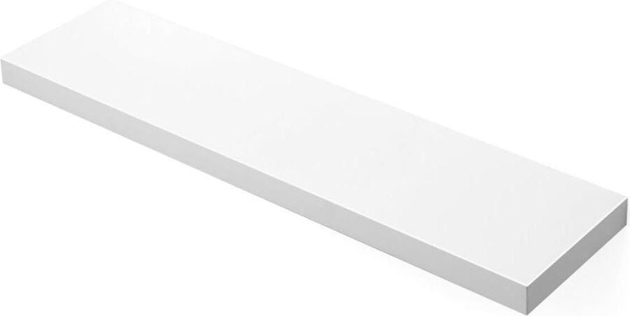 Wandplank zwevende plank 80 x 20 x 38 cm voor boeken foto's decoratie wit VASAGLE wandplank MDF woonkamer keuken hal slaapkamer badkamer LWS28WT