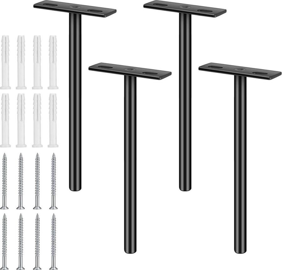 #1 Floating Shelf Brackets Heavy Duty Hidden Support Brackets Wall Mounted for Wooden Cabinet Furniture Shelves Decoration (15.5 x 6cm)