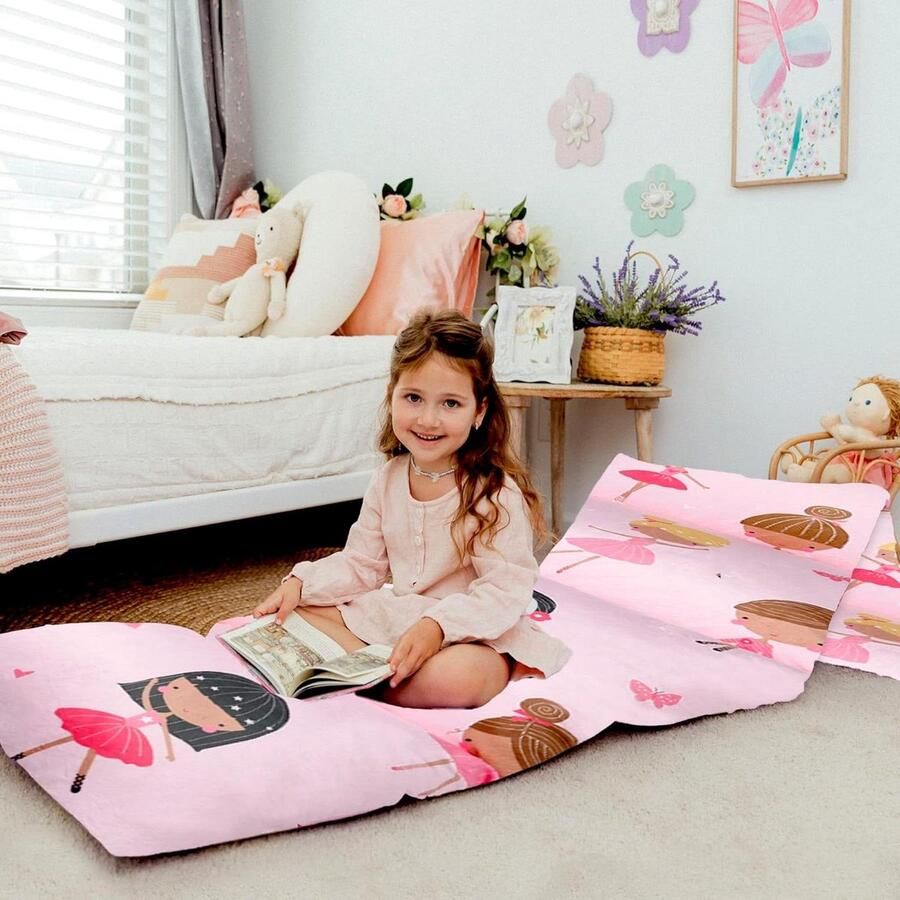 Floor Pillow Bed Cover for Kids Portable Toddler Bed for Sleepovers Travel Napping Reading and Play floor pillow