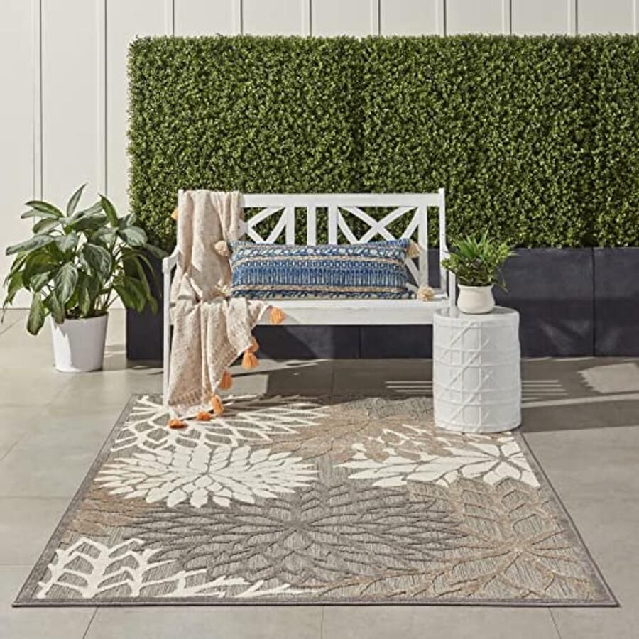 Floraal Indoor Outdoor Vloerkleed 140 x 180 cm Perfect voor Terras en Woonkamer