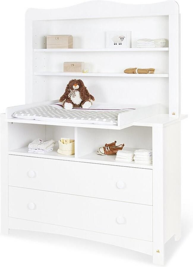 Rootz Living Rootz 'Florentina' Kinderkamerset Babymeubel Kinderkamerset Ombouwwiegbed Wit Kinderbed 146x76x87cm Kledingkast 140x57x180cm