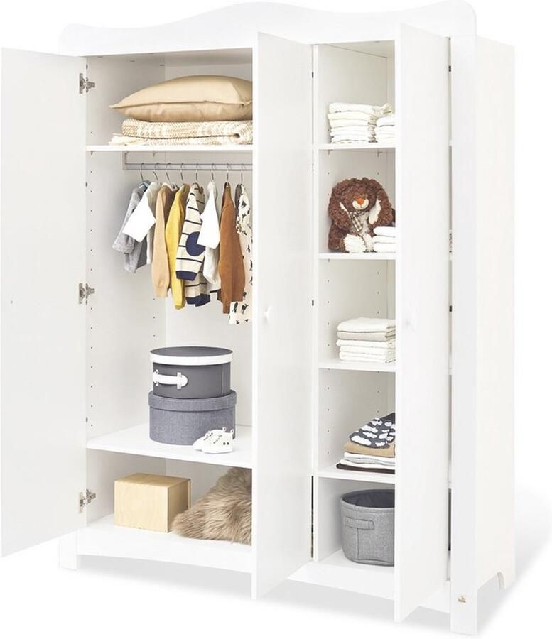 Rootz Living Rootz Florentina Kinderkamerset Kinderbedje Brede commode Veelzijdige opbergruimte 146 cm x 76 cm x 85 cm Afmetingen kinderbedje