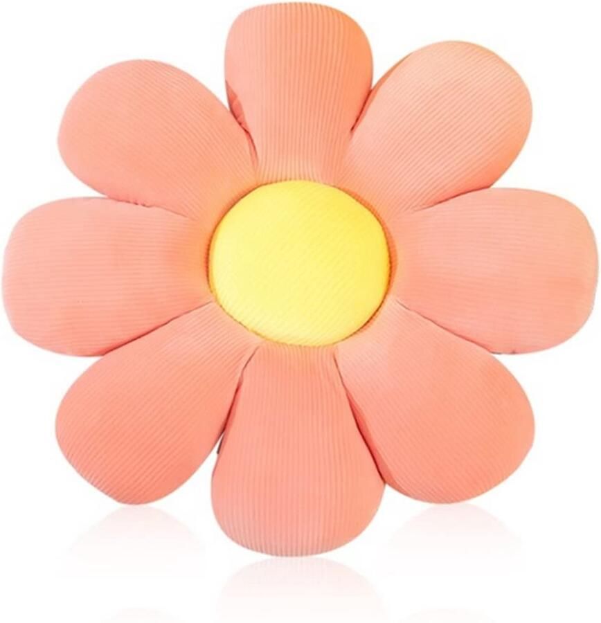 Flower Floor Cushion Daisy Flower Shape Cushion Cute Seat Cushion Plush Chair Cushion Throw Pillow Home Decoration for Girls Women A Reading Bed Room or Watch TV (Pink 55cm)