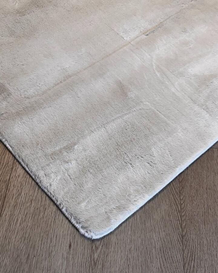 Fluffy Vloerkleed Beige 160 x 230 cm