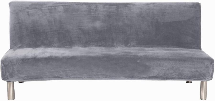 Fluweel bankhoes 3-zits winterbankovertrek effen antislip rekbaar geschikt voor klapbank