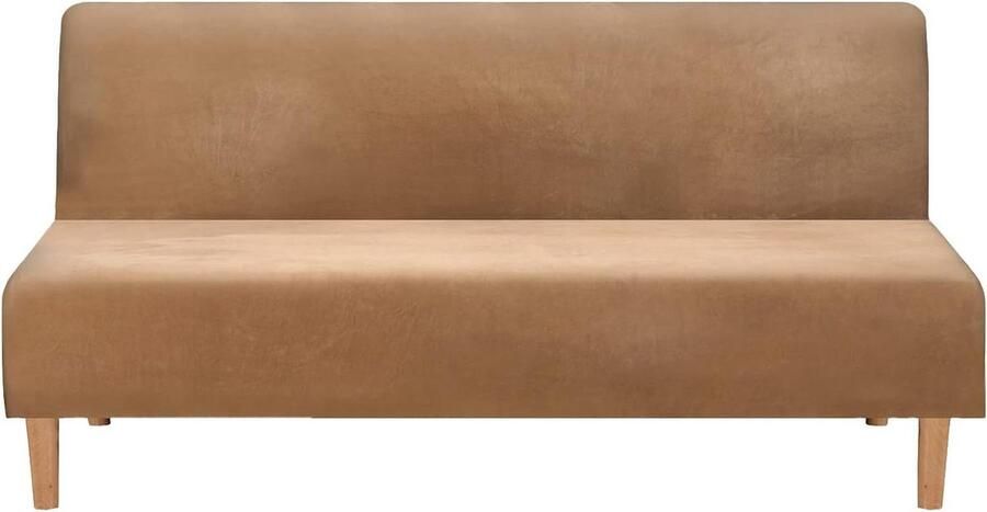 Fluweel stretch hoes voor slaapbank zonder armleuningen bank futon hoes meubelbeschermer voor opvouwbare slaapbank dik fluweel soortgelijk leer