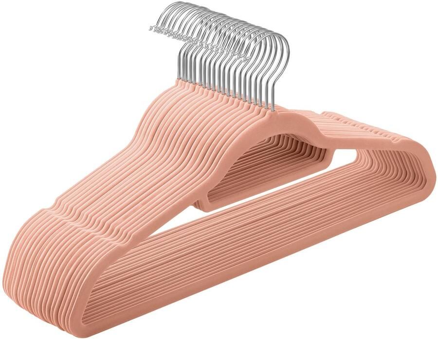 Fluwelen Antislip Kledinghangers voor Ruimtebesparing in de Kledingkast 20 Stuks met Draaibare Haken