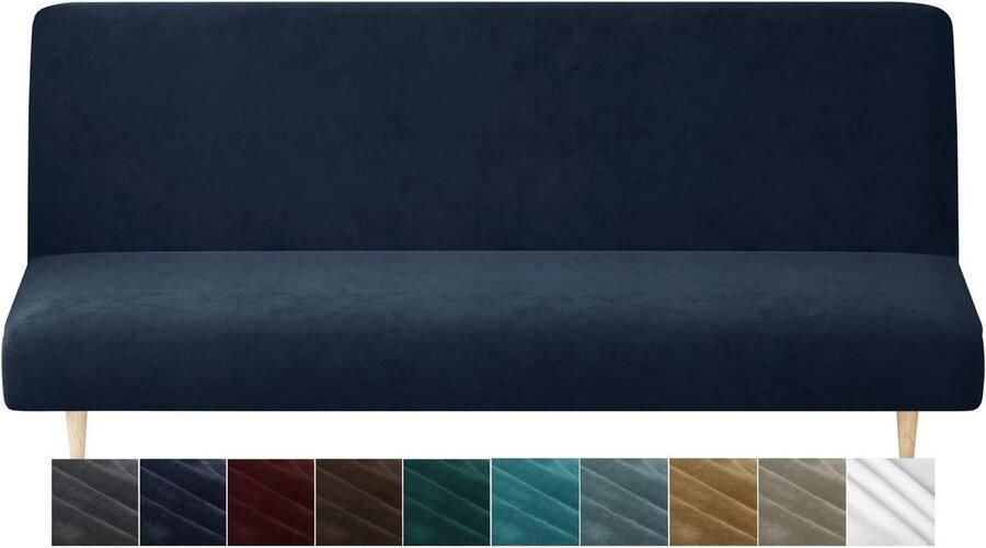 Fluwelen bankhoezen 3-zits dikke stretch bankovertrekken voor honden en huisdieren antislip wasbare meubelbescherming marineblauw woonkamer