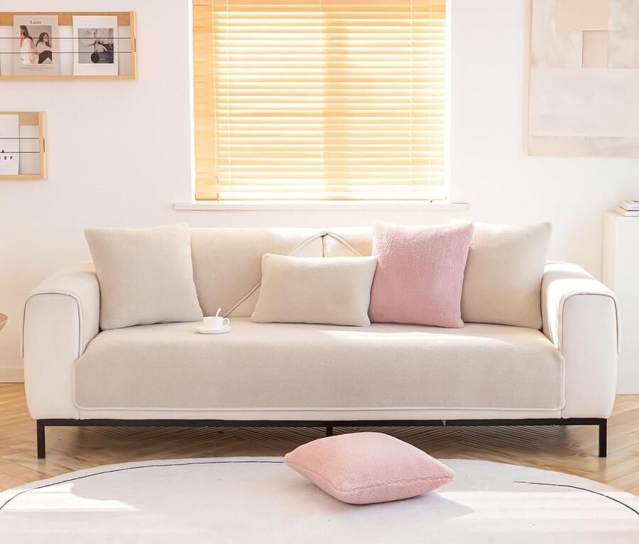 Fluwelen bankovertrek 1- 2- 3- 4-zits zachte bankovertrek L-vorm antislip bankovertrek knuffeldeken hoekbank bankbeschermer voor honden