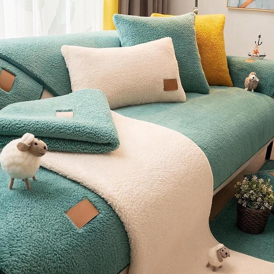 Fluwelen bankovertrek antislip veelzijdig 1- 2- 3- 4-zits