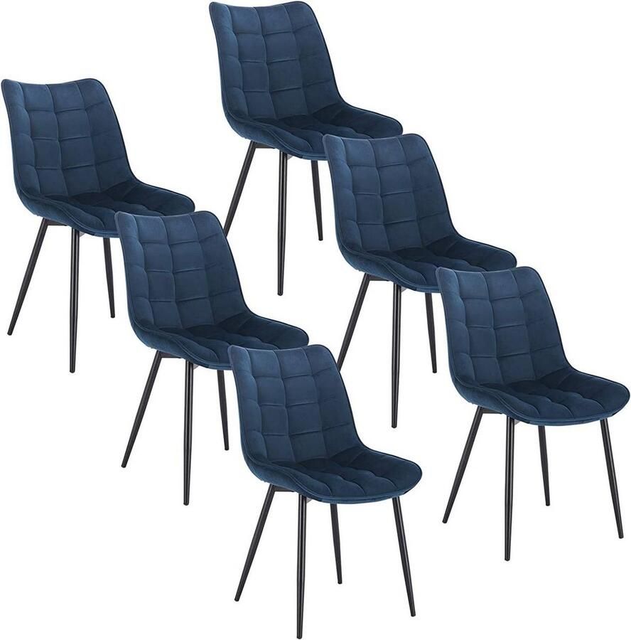Rootz Living Rootz fluwelen eetkamerstoelen comfortabele stoelen stijlvolle zitplaatsen luxe fluweel ergonomisch ontwerp duurzaam metalen frame 46 cm x 40 5 cm