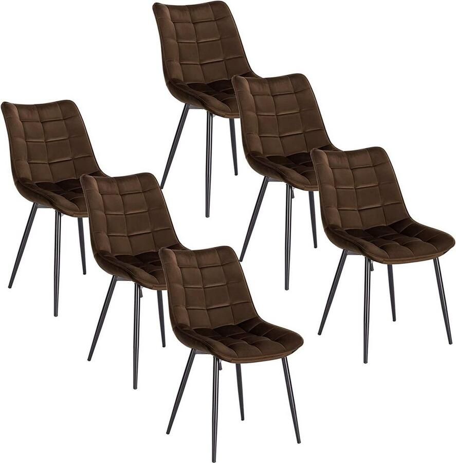 Rootz Living Rootz fluwelen eetkamerstoelen comfortabele stoelen stijlvolle zitplaatsen luxe fluweel ergonomische ondersteuning duurzaam metalen frame 46 cm x 40 5 cm x 85 5 cm