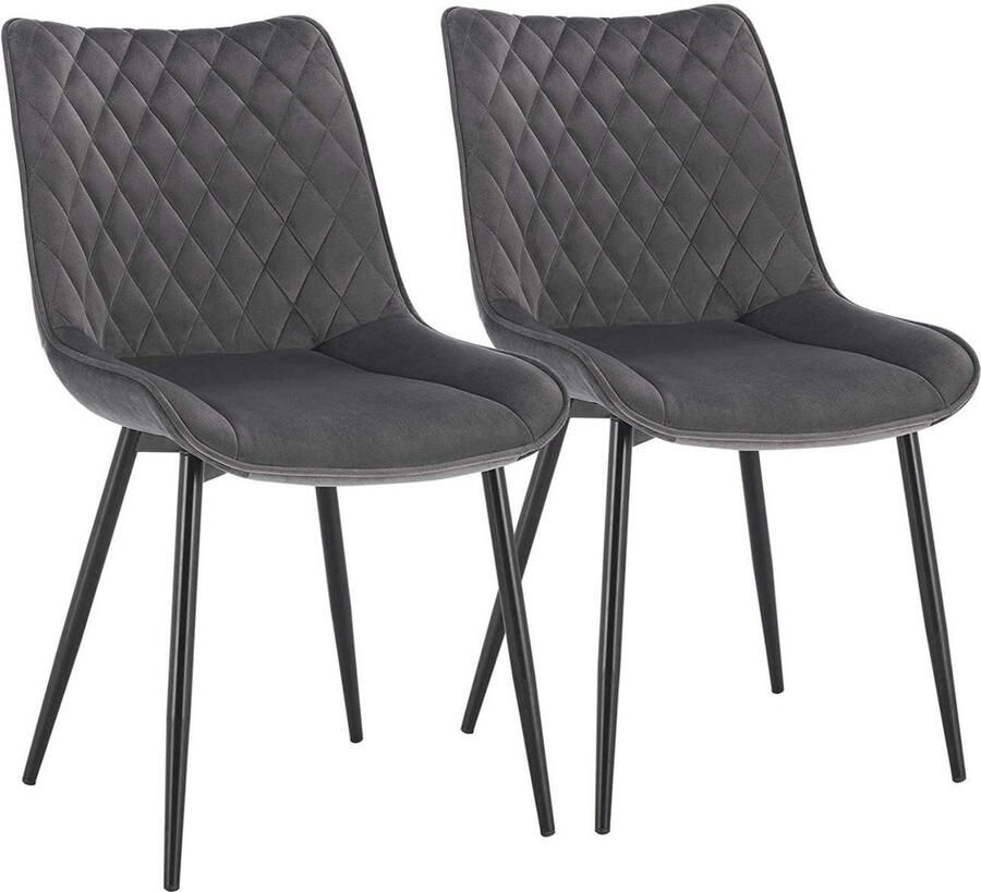 Rootz Living Rootz fluwelen eetkamerstoelen elegante zitplaatsen comfortabele stoelen duurzaam ergonomisch antislip 85 5 cm x 46 cm x 40 5 cm