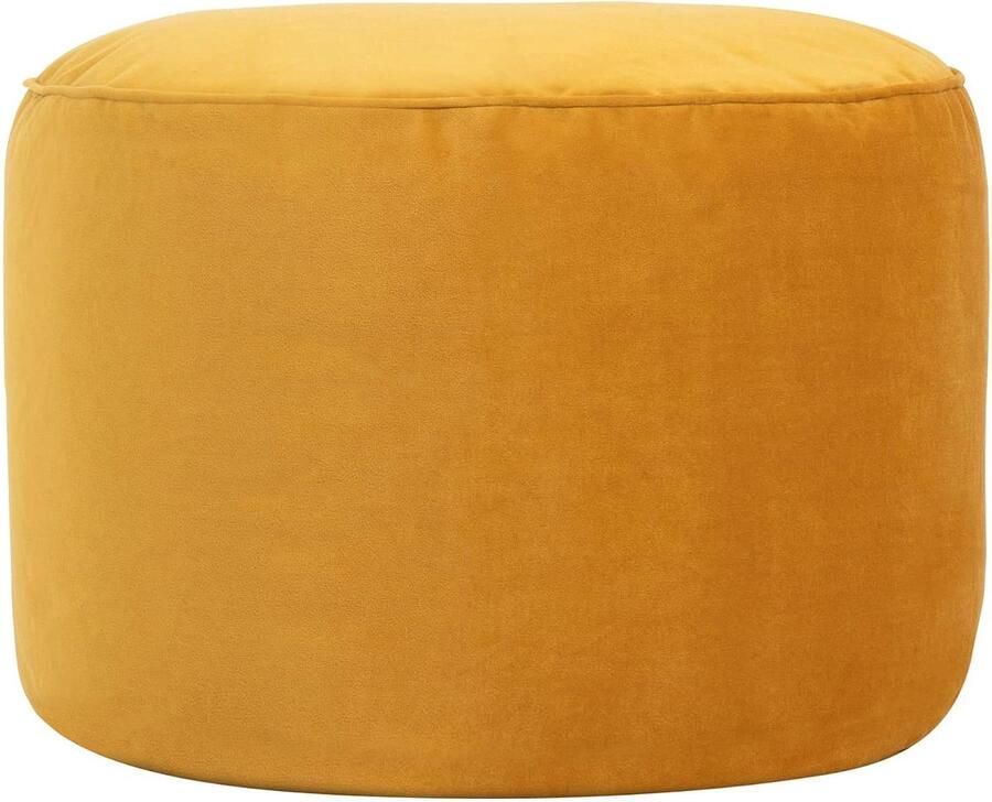 Fluwelen Hocker Gele XXL Zitzak Voor Woonkamer Poef