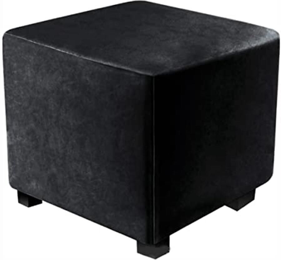 Fluwelen Hoezen voor Vierkante Voetenbanken Stretchstof Bescherming voor Poefs