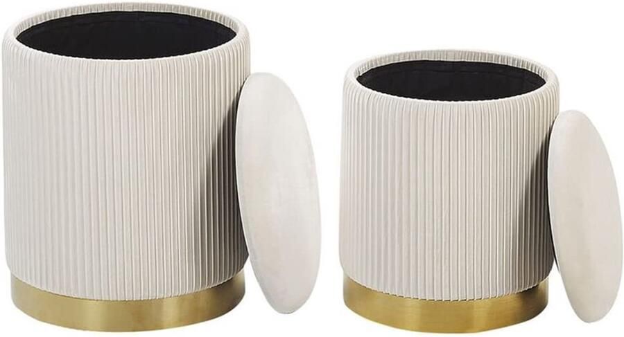 Fluwelen Kruk met Opbergruimte Luxe en Comfortabel 1 stuk Groot