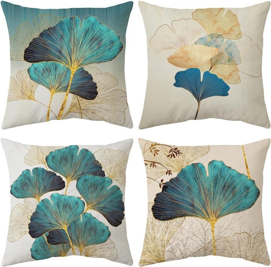 Fluwelen Kussenhoezen 45x45cm Decoratieve Kussenslopen 4 Pack voor Bank en Auto