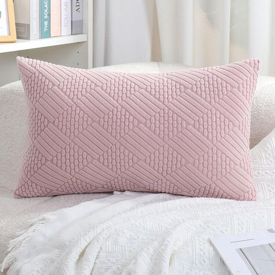 Furnibella -Fluwelen kussensloop 50x70 cm – Taro Purple – Zachte decoratieve kussenhoes met rits – Luxe decoratie voor bank bed of woonkamer – 1 stuk